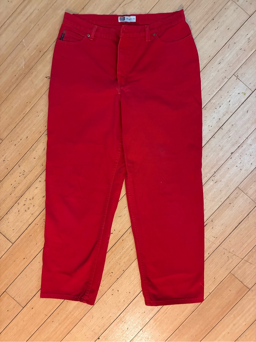 Faded Glory Straight-Leg Women's Pants in Red